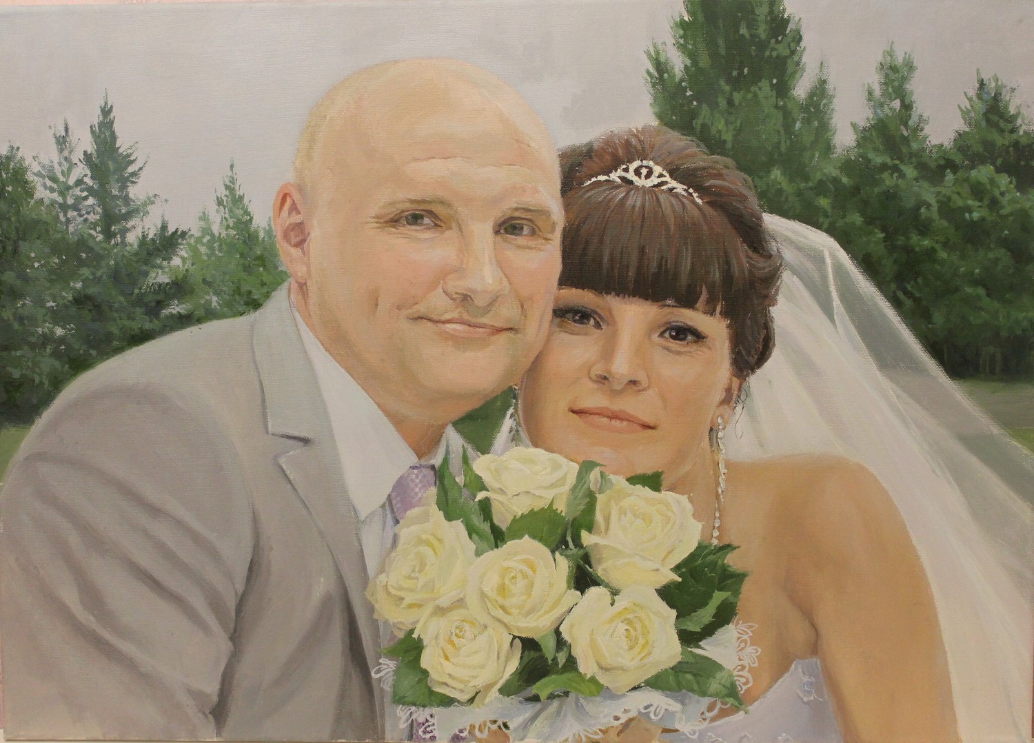 "Свадебный портрет" 50х60, х. масло