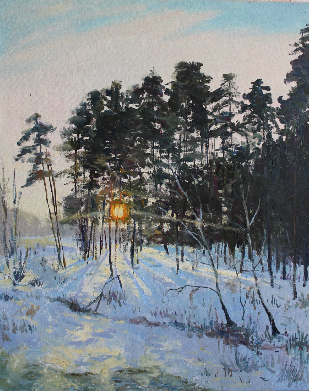 "Зимняя сказка" 50х40, х.масло